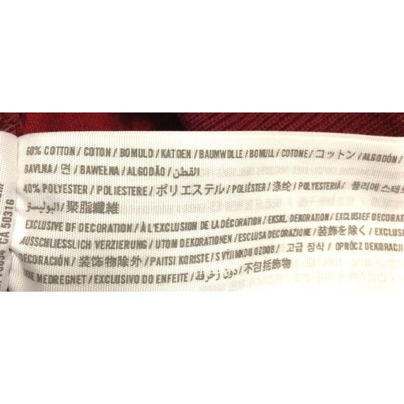 Abercrombie & Fitch Jogger Sweatpants Men L Burgundy Drawstring Warm Cozy Y2K - Picture 9 of 10